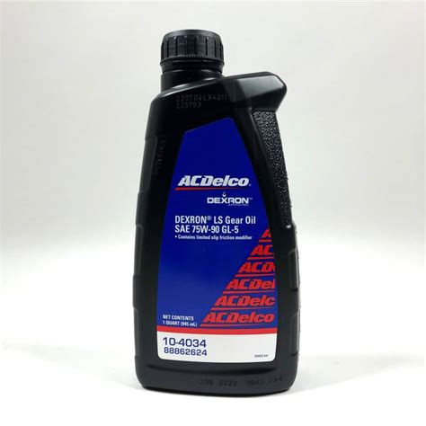 Genuine Gm Parts 88862624 Dexron Gear Oil Ls 75w 90 Acdelco 1qt