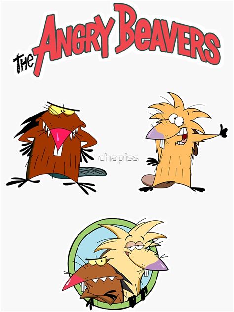 The Angry Beavers Sticker By Chapiss Redbubble