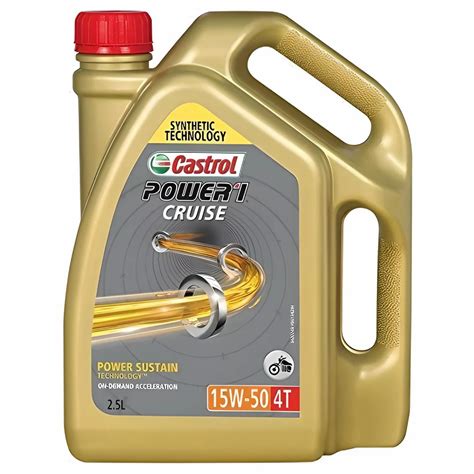 W Castrol Power Cruise W T Synthetic Bike Engine Oil Can