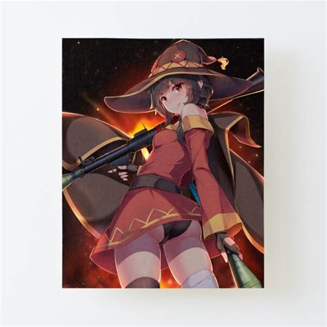 Megumin Butt Thicc Ass Thighs Konosuba Sexy Lewd Hentai Ecchi Anime Girl Mounted Print For