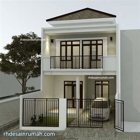 Desain Tampak Depan Rumah Minimalis 2 Lantai Lebar 6 Meter - Homecare24