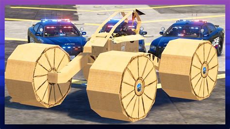 GTA 5 Roleplay RedlineRP CardBoard MONSTER Truck Destroys Cops