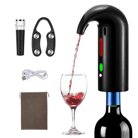 Lmetjma Electric Wine Aerator Wine Pourer And Wine Dispenser Pump One