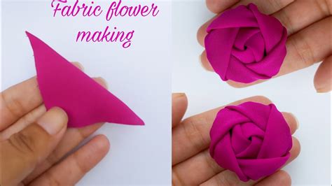 How To Make Fabric Flower How To Make An Adorable Fabric Rose Flower