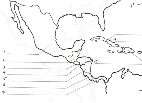 Map Central America Some Countries Choices Are On A Line Diagram Quizlet