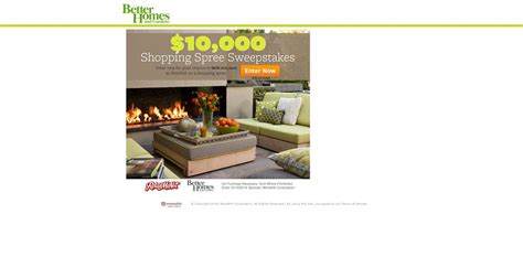 Better Homes And Gardens 10000 Shopping Spree Sweepstakes Splurge