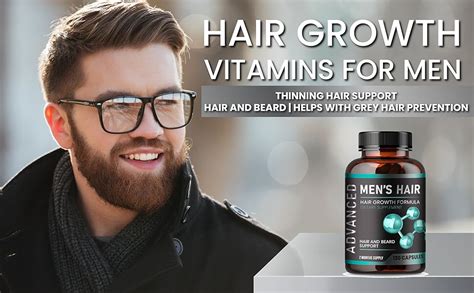 Hair Growth Vitamins For Men Anti Hair Loss Pills Regrow Hair And Beard Growth