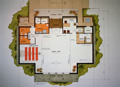 McDonald Visitor Center render floor plan – Selzer Associates