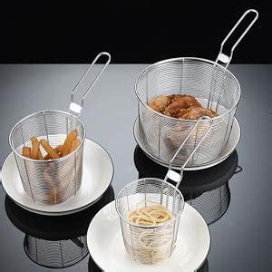 Amazon Fenteer Round Wire Fry Basket Easy Storage Deep Fry Basket