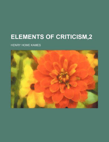 『elements Of Criticism2』｜感想・レビュー 読書メーター