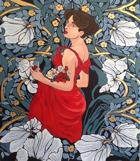 Madame Art Nouveau Painting By Angelika Jagli Ska Artmajeur