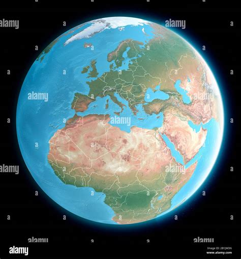 Mapa Mundial Del Mar Mediterr Neo Y Europa Frica Y Oriente Medio