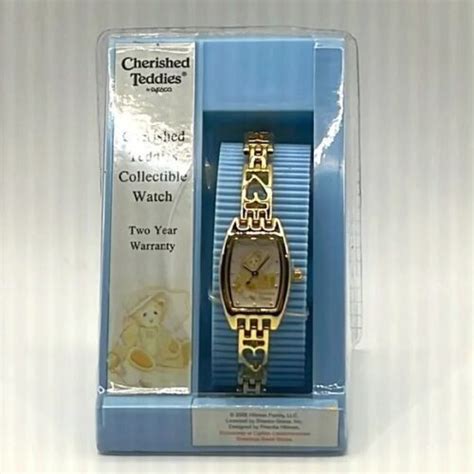 2006 Cherished Teddies Collectible Womens Gold Toned Watch By Enesco