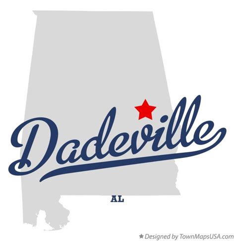 Map of Dadeville, AL, Alabama