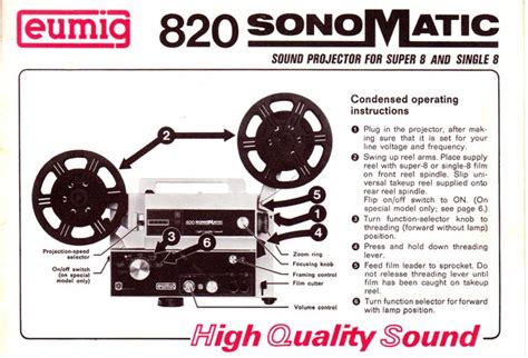 Instruction Manual: Eumig 820 Sonomatic Movie Projector | Film Editorial Photo Supplies Regular ...