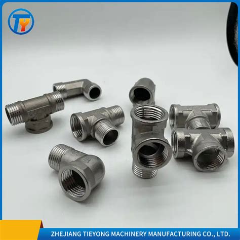 Hardware Pipe Fitting Tee Male Female Black Threaded Malleable Iron