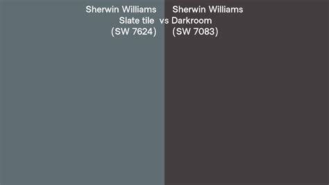 Sherwin Williams Slate Tile Vs Darkroom Side By Side Comparison