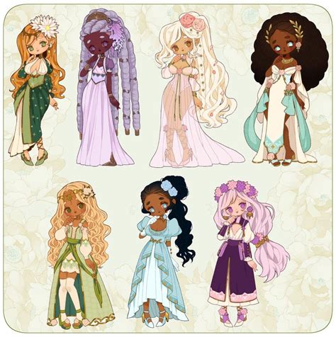 The Four Princesses Are All Dressed Up In Different Outfits