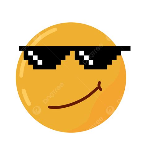 Cool Sunglasses White Transparent, Cool Emoji With Sunglasses Sticker ...