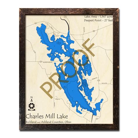 Lake Erie Great Lakes Nautical Wood Maps