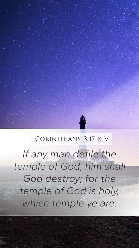 1 Corinthians 3 17 KJV Mobile Phone Wallpaper If Any Man Defile The