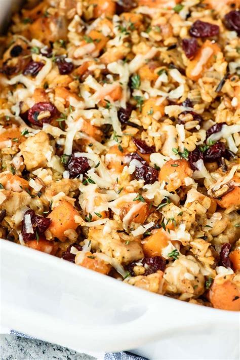 Chicken And Wild Rice Casserole With Butternut Squash Chicken And Butternut Squash Wild Rice