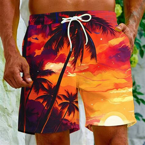 Ladigasu Mens Swim Trunks Quick Dry Beach Shorts Mesh Lining Swimwear