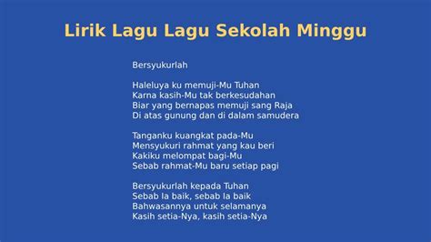 30 Lagu Sekolah Minggu Anak Dan Liriknya Terpopuler