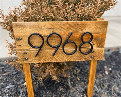 Address Stake Reclaimed Wood Address Post For Garden Etsy House