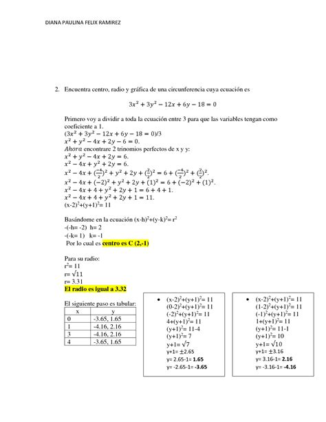 Solution Ecuaci N General De Una Circunferencia Y Gr Fico Ejercicios