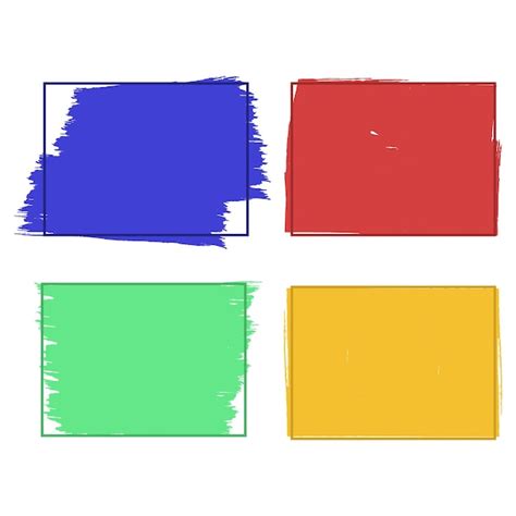 Free Vector | Grunge Rectangle Brush Stroke Frames Set