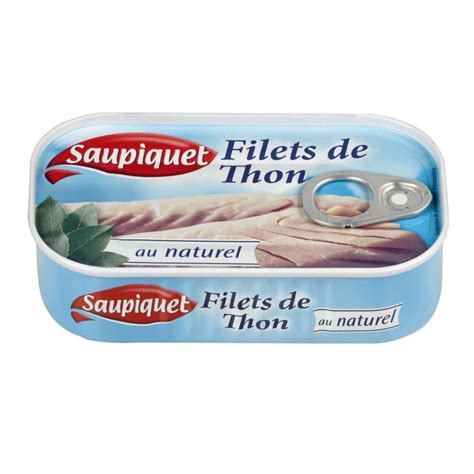 Saupiquet Thon Filets Au Naturel La Boite De 81 Net Égoutté