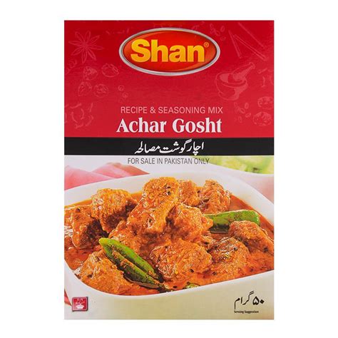 Shan Achar Gosht Recipe Masala 50gms Tangy Delight Catch N Pack