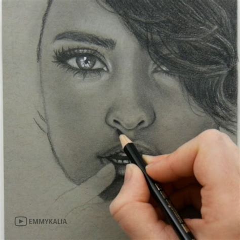 Emmy Kalia Real Time Drawing Techniques On Toned Paper