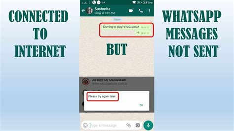 Whatsapp Messages Not Delivered Pending With Clock Symbol Fixed YouTube