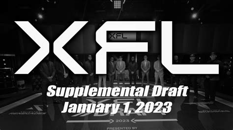 XFL Supplemental Draft January 1st, 2023 - UFLBoard.com