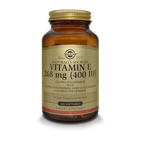 Vitamina E 400 IU X100 Capsulas Solgar Vita Integral