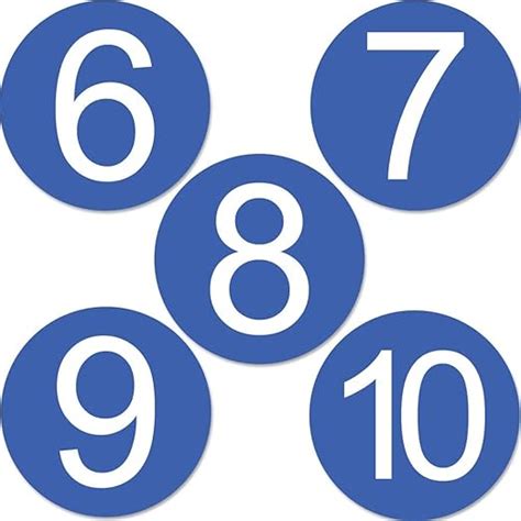 Amazon Dealzepic Large Blue Number Stickers To Round