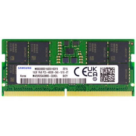 Samsung 16GB PC5 38400 DDR5 4800 MHZ Sodimm Laptop Memory RAM