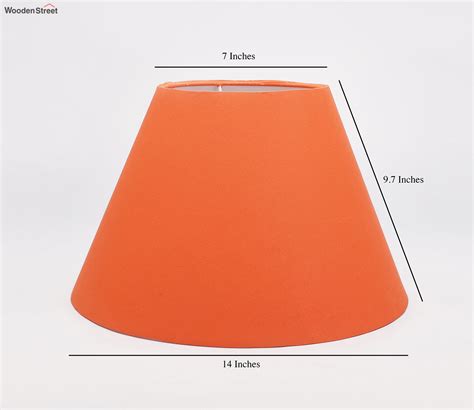 Buy Metz Conical Lampshade For Table Lamp 14 Inches Orange At 22 OFF