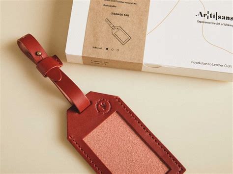 Kofferanhänger aus Leder Bastelset Diy leather luggage tags