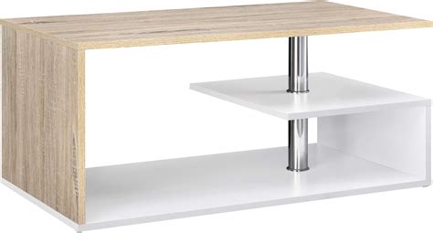 Casaria Table Basse Rectangulaire Blanc Ch Ne X X Cm Table De