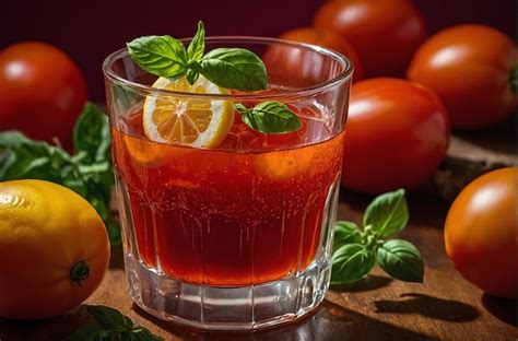 Premium Photo Vibrant Photo Of Tomato Juice Glass With