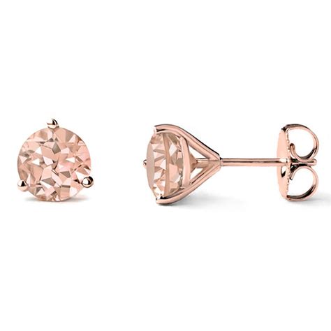 K Rose Gold Morganite Martini Stud Earrings M Pope And Co