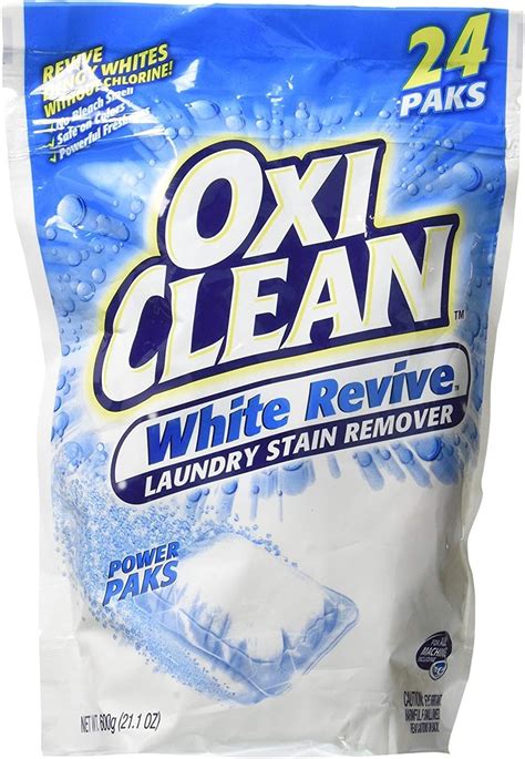 Oxiclean White Revive Stain Remover Power Paks 24 Count 2 Pack Presentation May