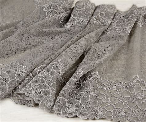 Extra Wide Stretch Lace Taupe Floral Elastic Lingerie Lace Etsy