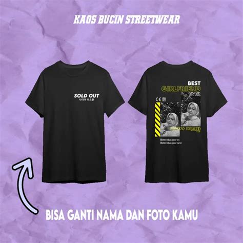 Custom Fashion Kaos Custom Foto Bucin Aesthetic Streetwear