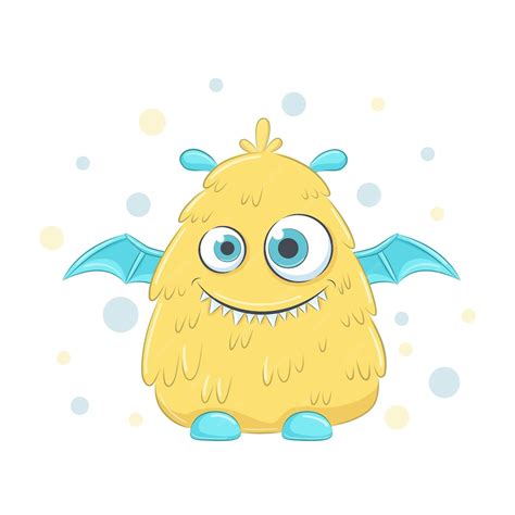 Premium Vector Cute Yellow Baby Monster