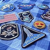 XUNHUI Space Astronaut And Flag Patches Embroidered Iron On Patches For