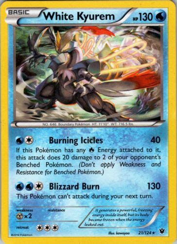 Pokemon Tcg White Kyurem Xy Fates Collide Holo Rare Card Played